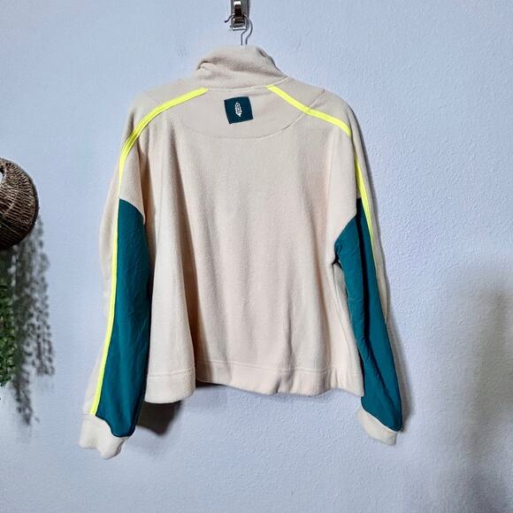 NEW Free People Movement Arena Fleece Pullover Ivory Combo Small Après Ski - Picture 4 of 10